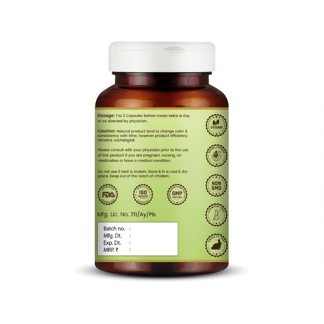 Spirulina Capsules | Natural Supplement for Calcium, Potassium, Magnesium & Vitamin B | Support Weight Management