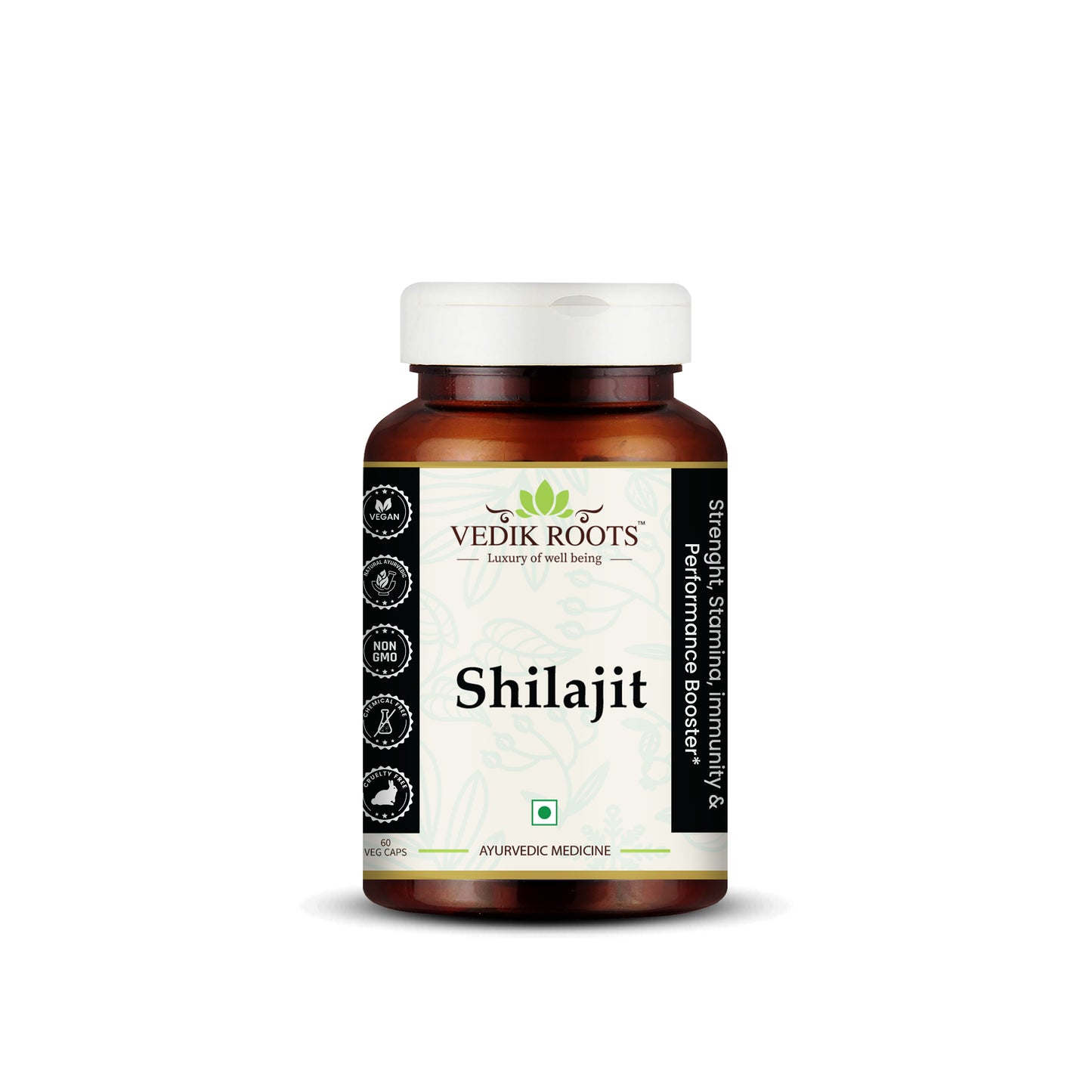 Vedikroots Ayurvedic Shilajit Capsule for Strength & Power
