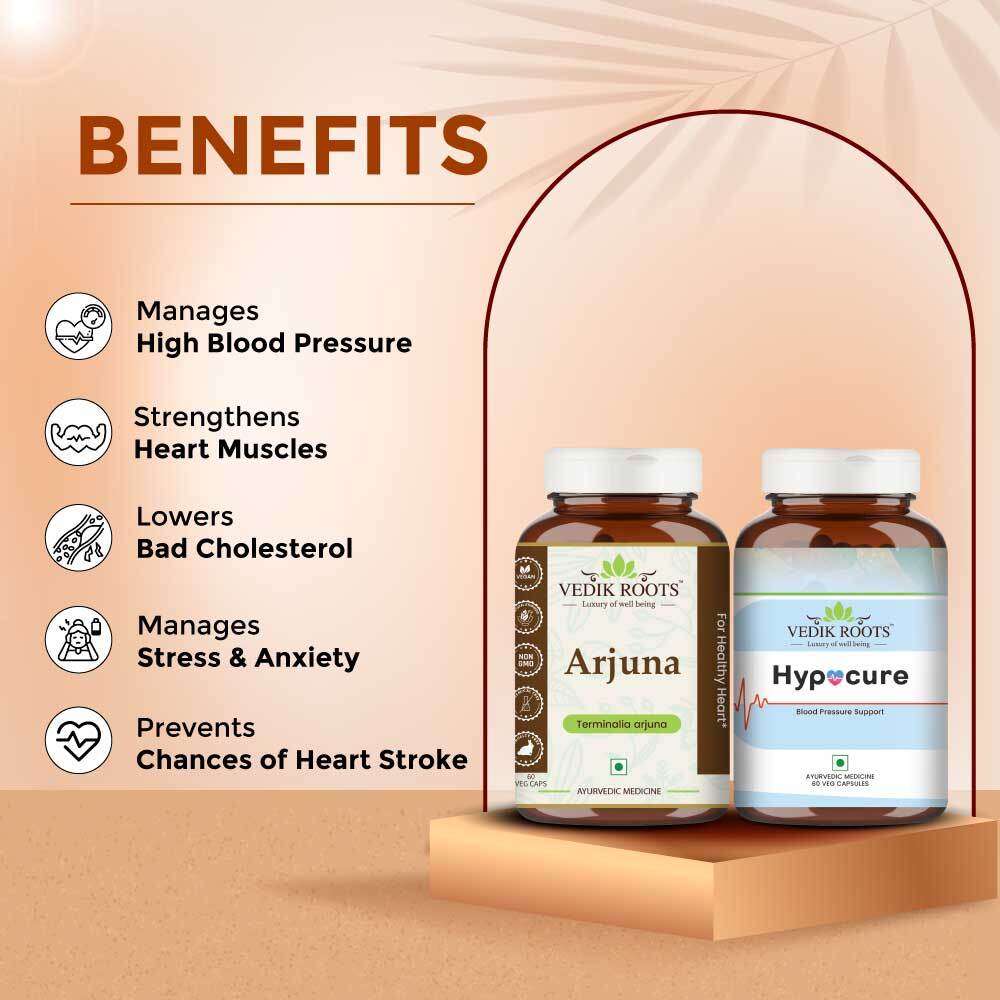 Hypertension Manangement Kit | Hypocure 60 Capsules + Arjuna 60 Capsule