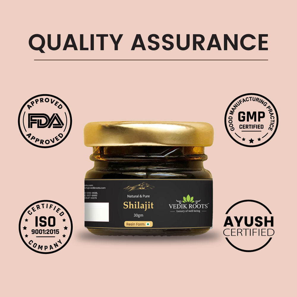 Quality assurance pure shilajit