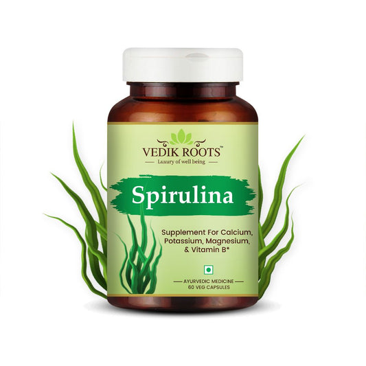Spirulina Capsules | Natural Supplement for Calcium, Pottasium, & Vitamin B | Support Weight Management