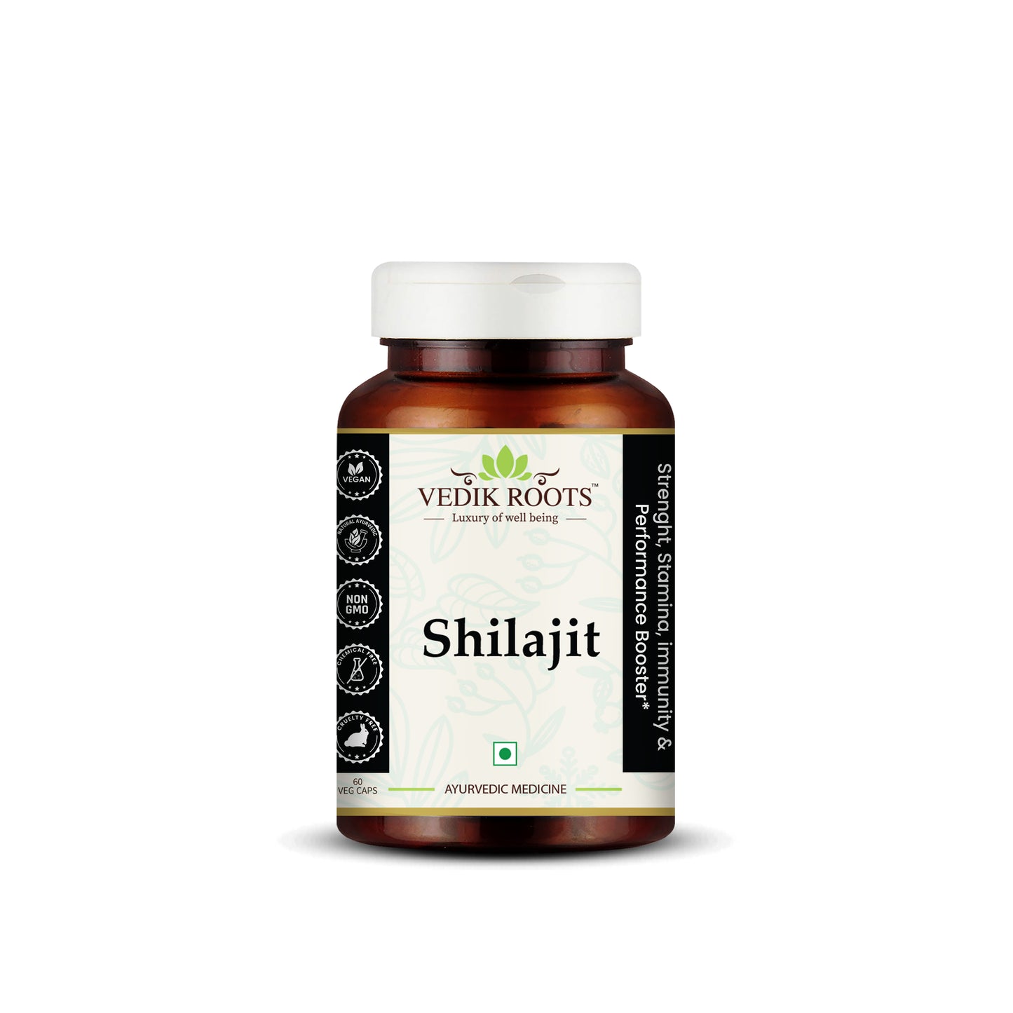 Vedikroots Ayurvedic Shilajit Capsule for Strength & Power 