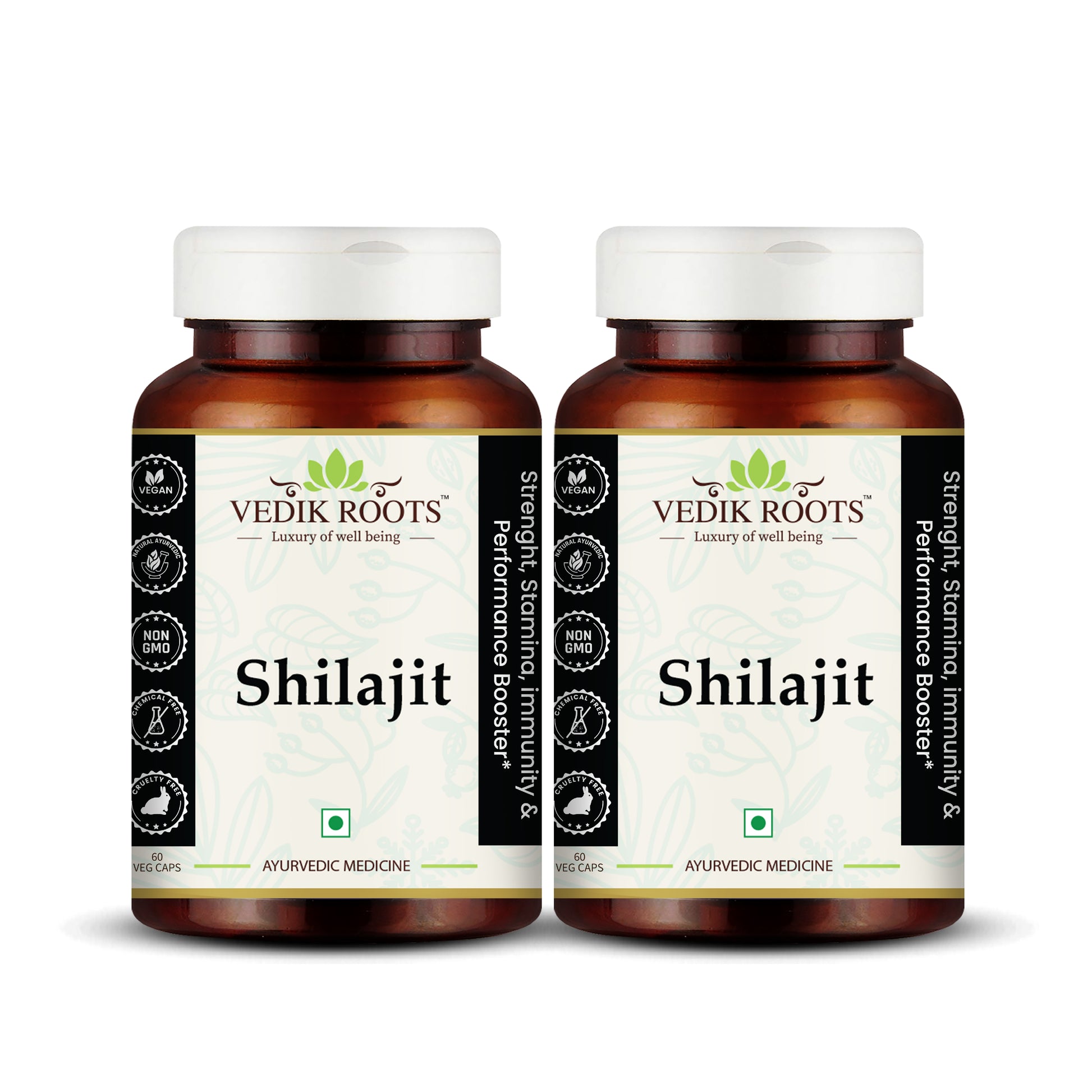 Vedikroots Ayurvedic Shilajit Capsule for Strength & Power 