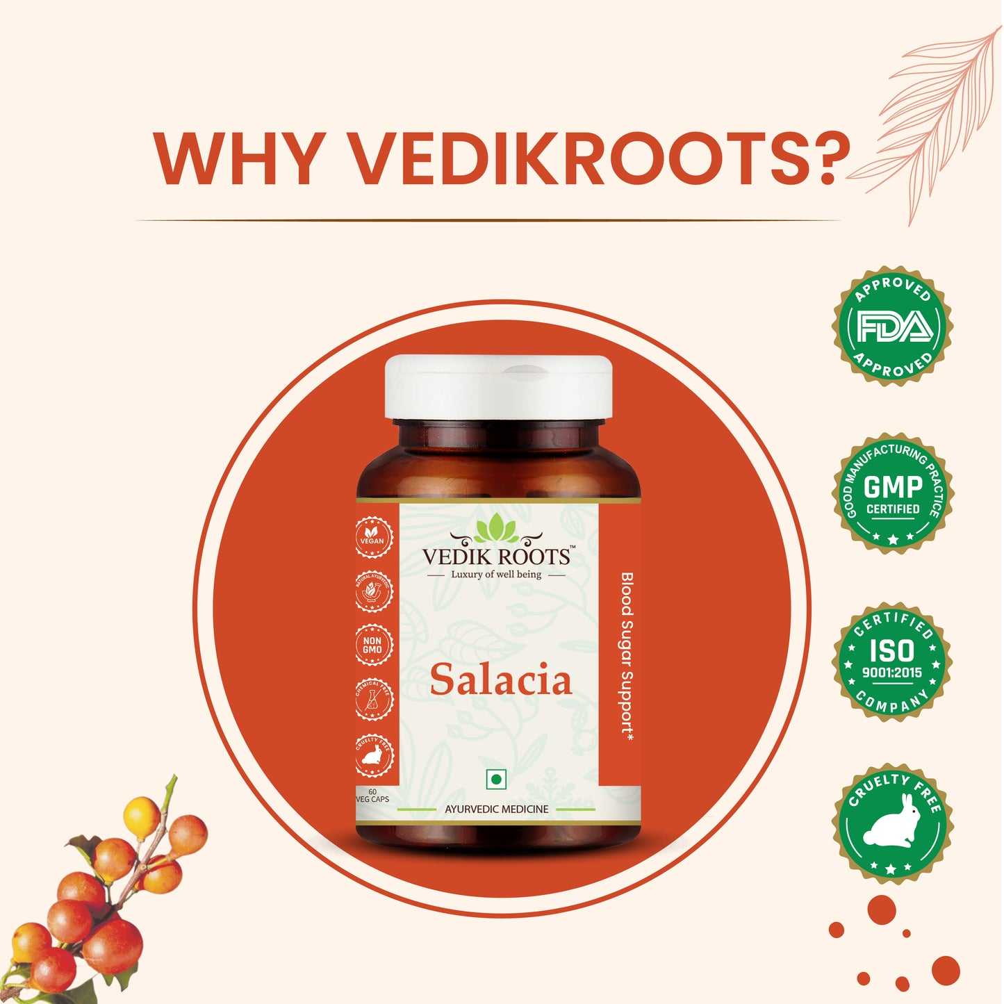 Ayurvedic and Herbal Blood Sugar Management - vedikroots Salacia