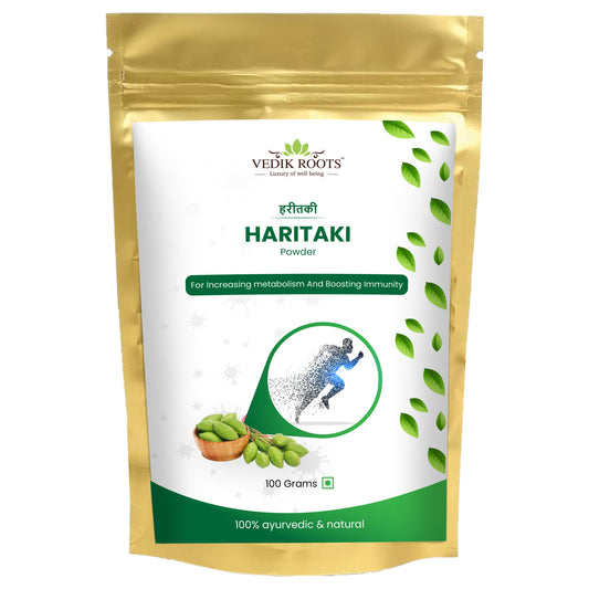 100% Pure Haritaki Powder: Increase metabolism & Boosting Immunity | Vedikroots Ayurveda