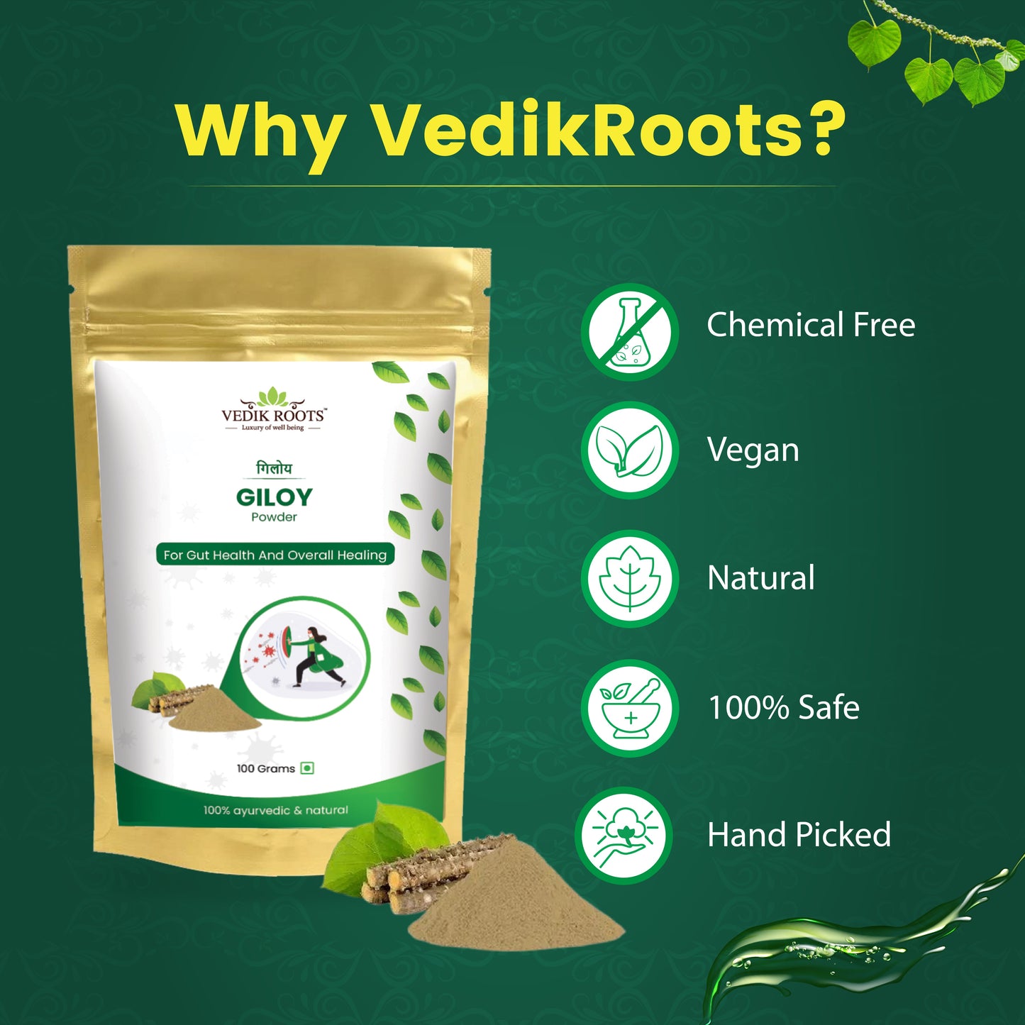 Elevate Your Health with Vedikroots Giloy Powder | Empowering Wellness