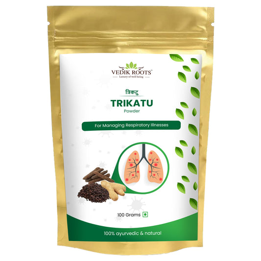 100% Pure Trikatu Powder: Ultimate Relief from Respiratory Illnesses | Vedikroots Ayurveda 